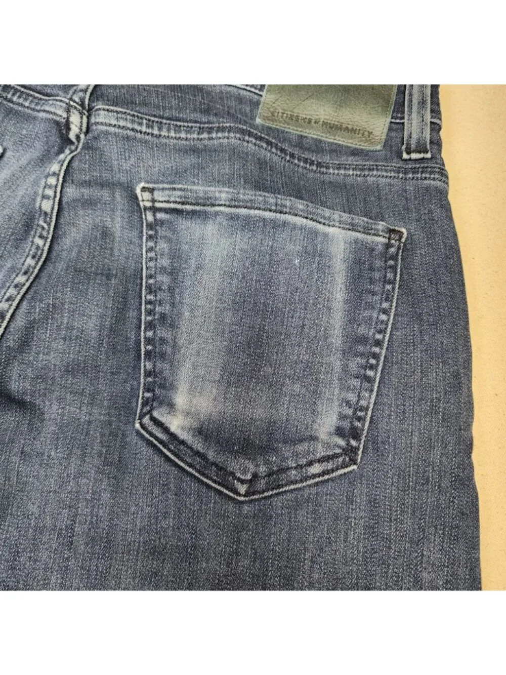 Citizens of Humanity Mens Adler Slim Straight Mid Rise Taper Blue Jeans Sz 30/31